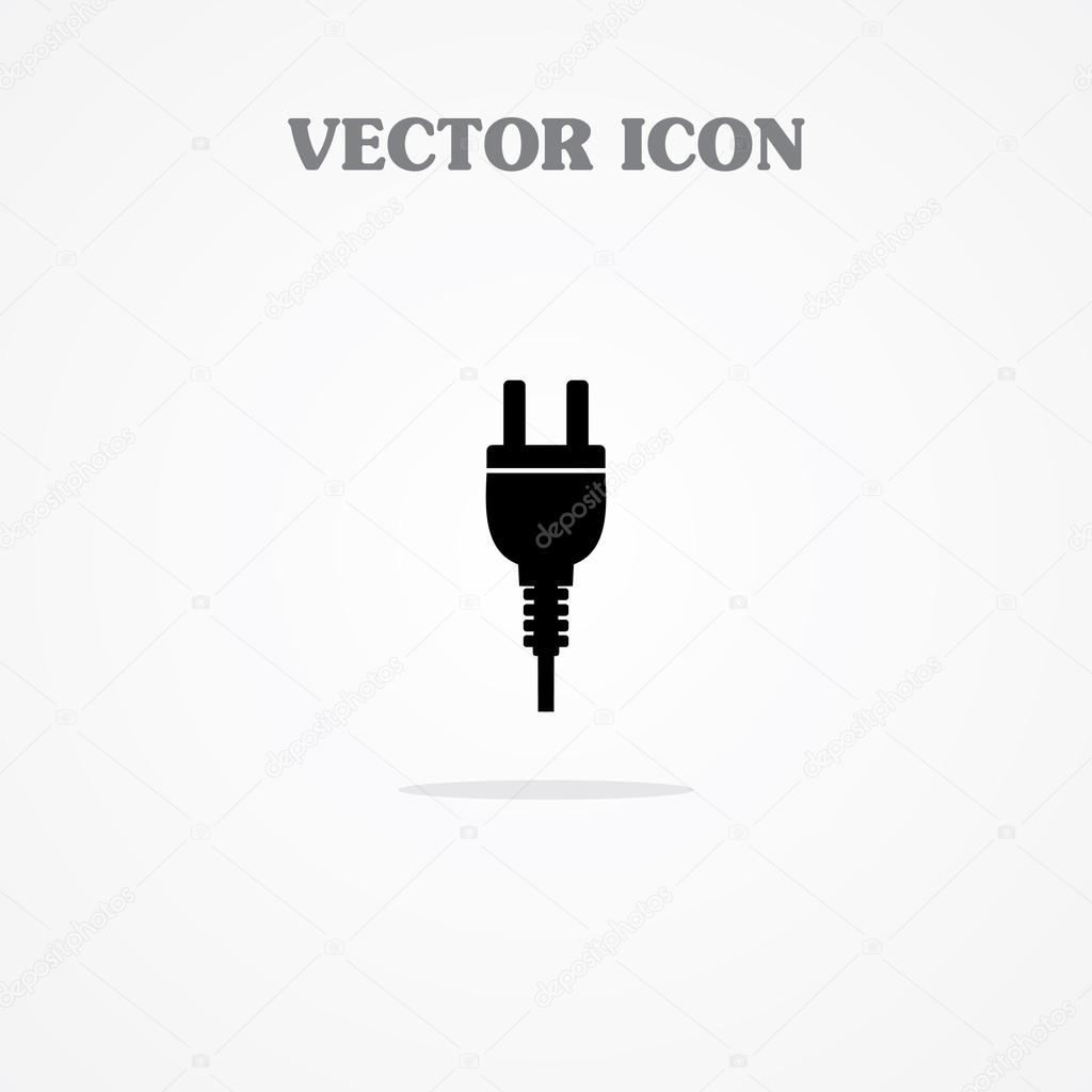 Power pin icon. Plug In
