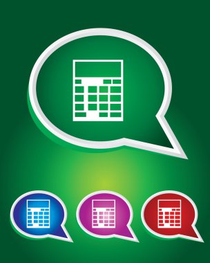 konuşma balonu şekil üzerinde hesap düzenlenebilir vektör simgesi. EPS 10