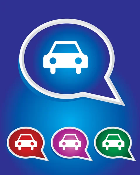 Icono vectorial editable del coche del taxi en la forma de la burbuja del discurso. EPS 10 — Archivo Imágenes Vectoriales