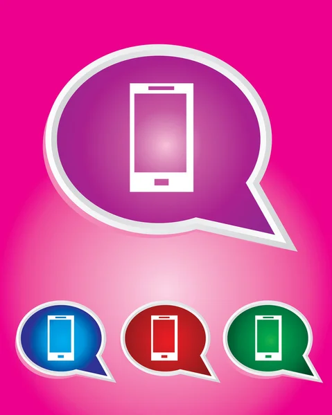 Edytowalny vector ikona telefonu komórkowego na kształt bańki mowy. EPS 10 — Wektor stockowy