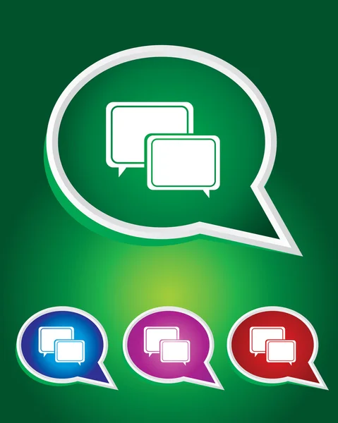 Editable Vector Icon of speech Bubbles On Speech Bubble Shape. EPS 10 — Stock Vector