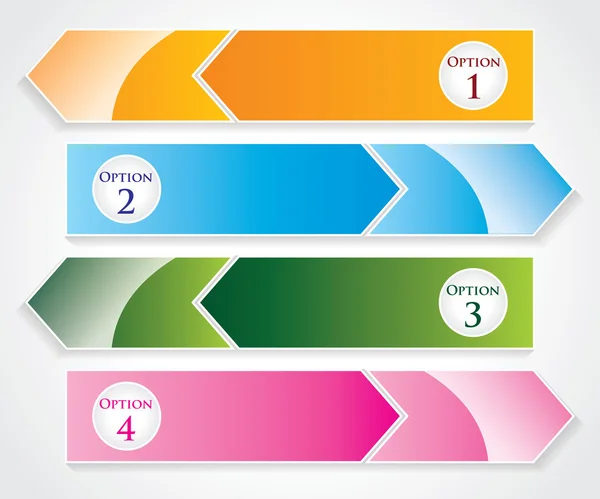 4 bannières d'option — Image vectorielle