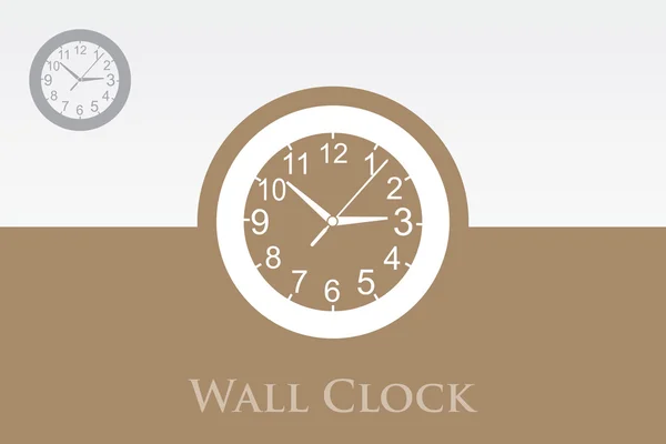 Un reloj de pared en un diseño moderno — Vector de stock