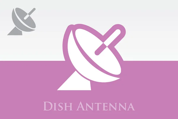 Ícone de antena de prato — Vetor de Stock