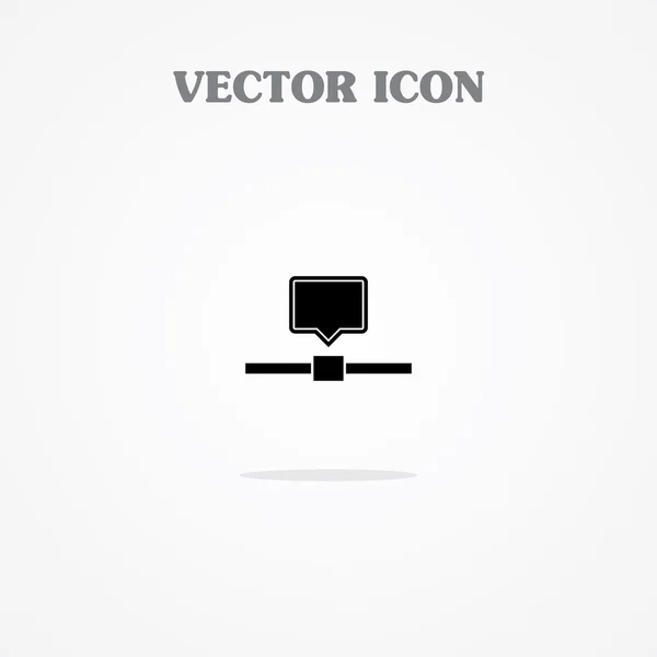 Icono del ordenador de red — Vector de stock