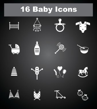 16 bebek simgeler. EPS-10.