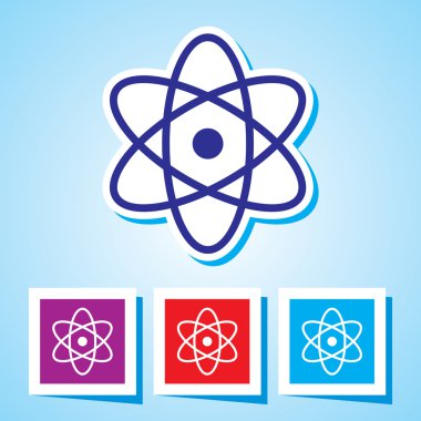 Atom renkli düzenlenebilir simgesi