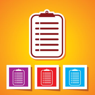 renkli düzenlenebilir simgesi olarak tıbbi kayıt Pano