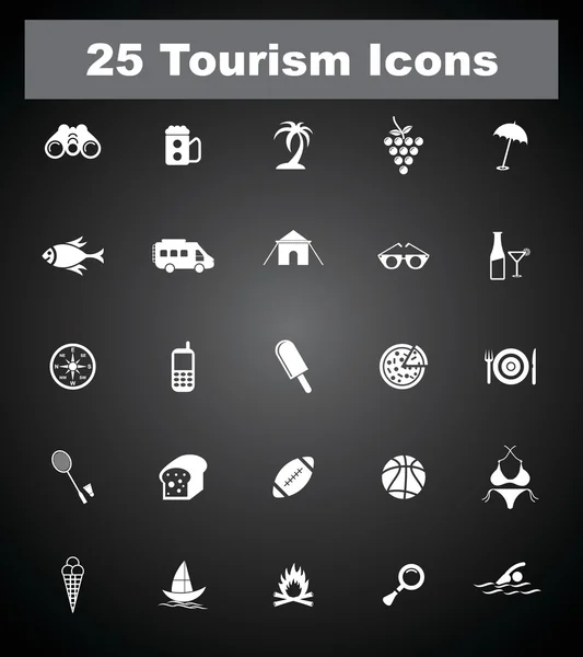 25 Tourism icons. EPS-10. — Stock Vector