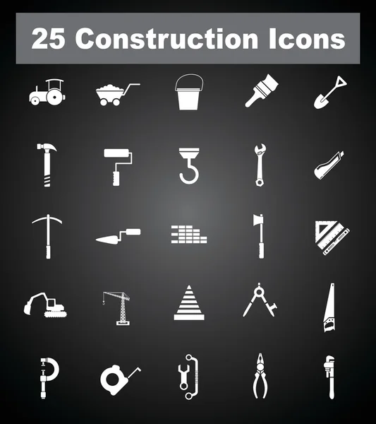 25 Icônes de construction. SPE-10 . — Image vectorielle