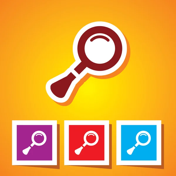 Search icon. Magnifying glass — Stock Vector