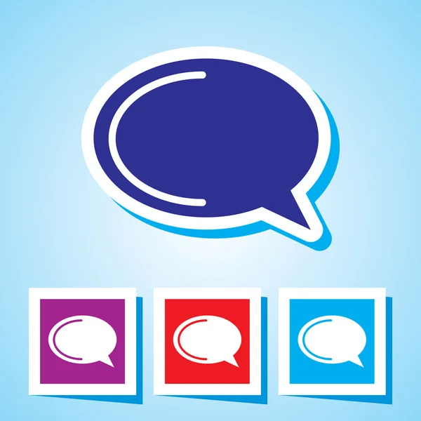 Editable Colourful Vector Icon of speech bubble Eps 10 — Stock Vector