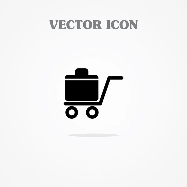 Carro de equipaje Icono — Vector de stock