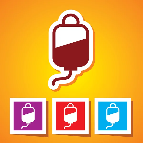 Colorido icono editable de donación de sangre — Vector de stock