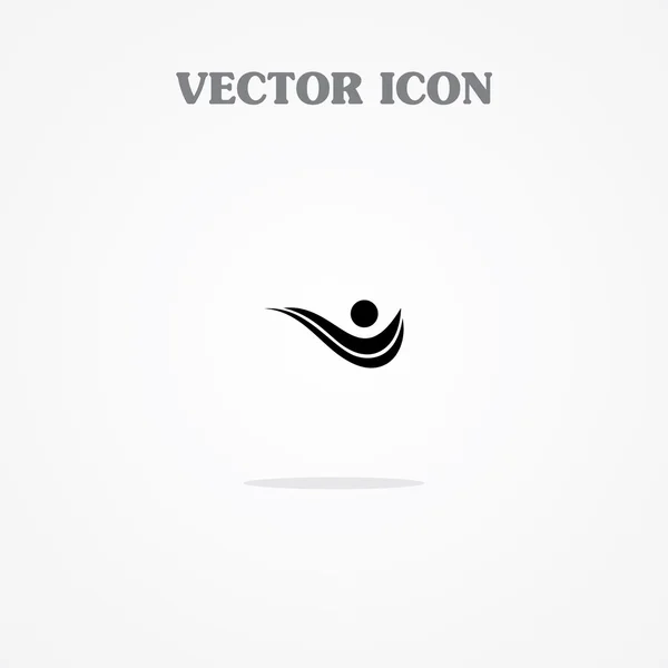 Hombre Volador icono abstracto — Vector de stock