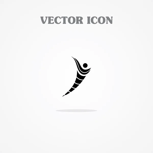 Vliegende man abstracte pictogram — Stockvector