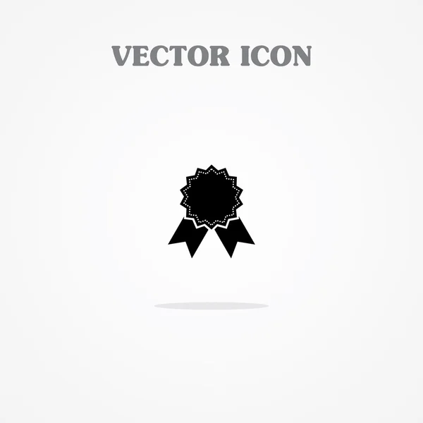 Insignia con cintas o icono de premio — Vector de stock