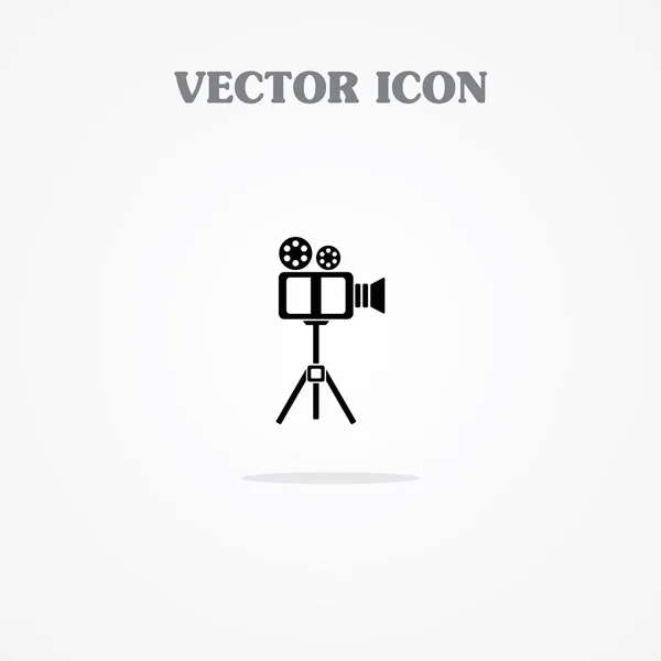 Icono de vídeo con trípode — Vector de stock