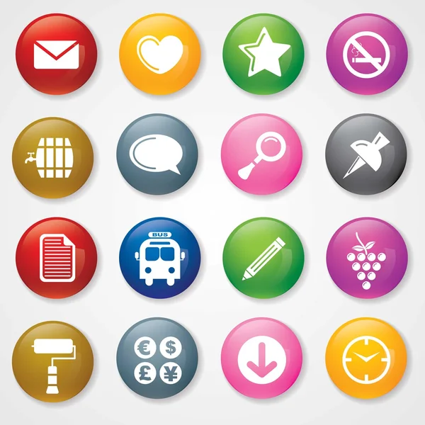 Very Useful & Attractive Colorful Icons For Web & Mobile on — Stock Vector