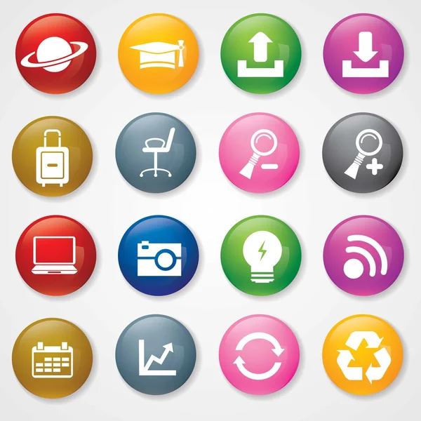 Very Useful & Attractive Colorful Icons For Web & Mobile on — Stock Vector