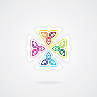 Dekoratif Hint tasarım öğesi. EPS-10.