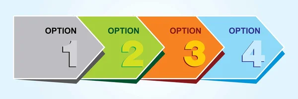 One, two, three, four options - Vector graphic design — Stock Vector