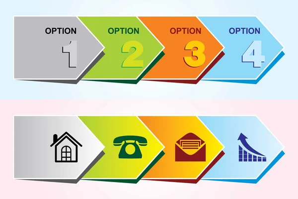 Eine, zwei, drei, vier Optionen - Vektorgrafik-Design — Stockvektor
