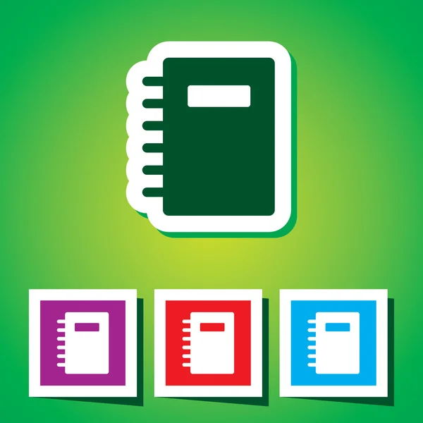 Editable vector icon of book diary — Stock Vector