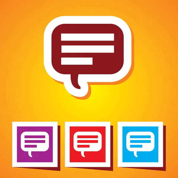 Editable vector icon of speech Bubble — Stock Vector