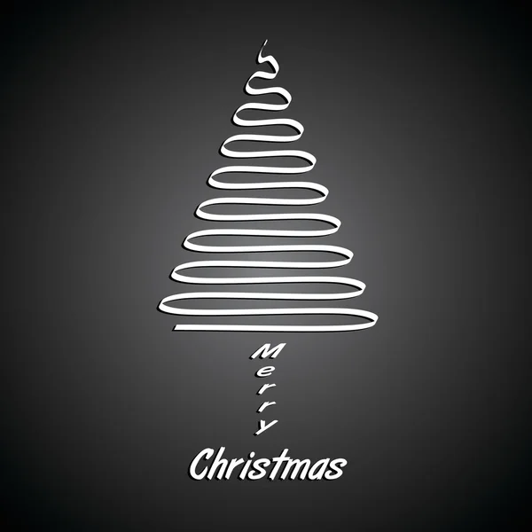 Sfondo con l'immagine di un albero di Natale — Vettoriale Stock