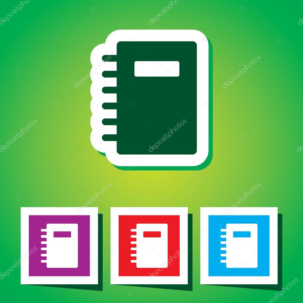 Editable vector icon of book diary