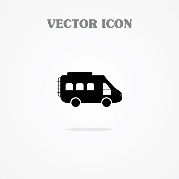 Vector icoon van een mini bus taxi. motor van. — Stockvector