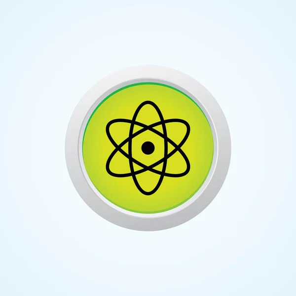 Colourful editable icon of Atom On Button. — Stock Vector