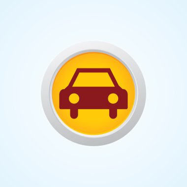 Arabanın üstünde düğme simgesi. EPS-10.