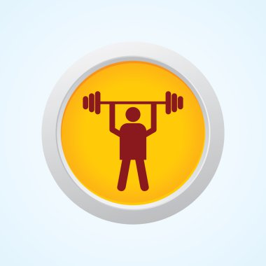 Ağırlık çalışan düğmesini düzenlenebilir vektör simgesi. EPS-10.