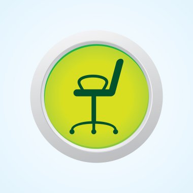 Ofis koltuğu düğmesindeki düzenlenebilir vektör simgesi. EPS-10.