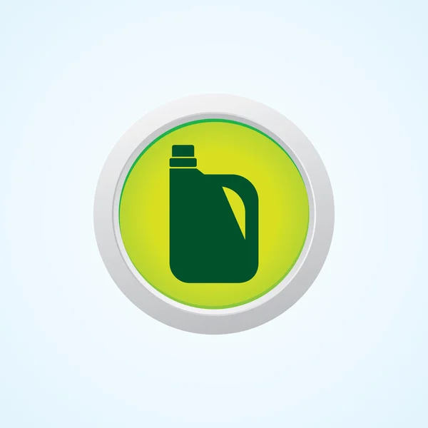 Icona della lattina dell'olio sul pulsante. Eps-10 . — Vettoriale Stock