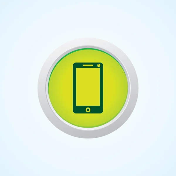 Ícone do Smart Phone no botão. Eps-10 — Vetor de Stock