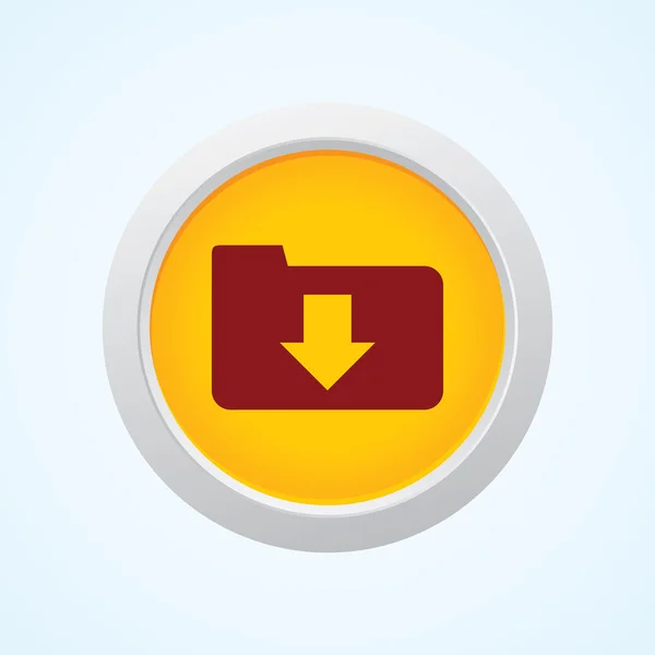 Icono de Vector Editable de Descargar en Botón. Eps-10 . — Vector de stock