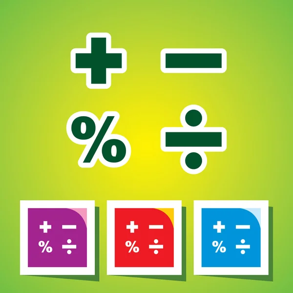 Símbolos matemáticos —  Vetores de Stock