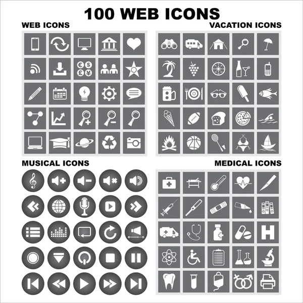 Useful Editable Icons For Web and Mobile. EPS-10 — Stock Vector