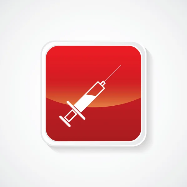 Bardzo przydatne ikony z strzykawka na czerwony przycisk. EPS.-10 — Wektor stockowy