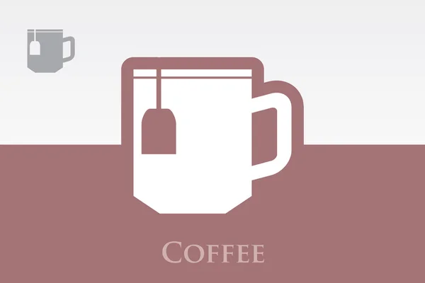 Tazza di caffè - icona vettoriale isolata — Vettoriale Stock