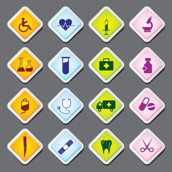 Set de iconos médicos. Ilustración vectorial, eps 10 — Archivo Imágenes Vectoriales