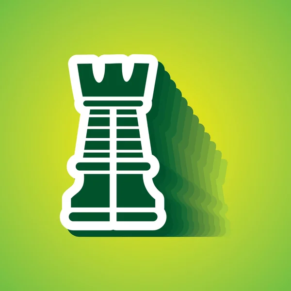 Colourful Chess Rook Vector icon isolated — Stock Vector