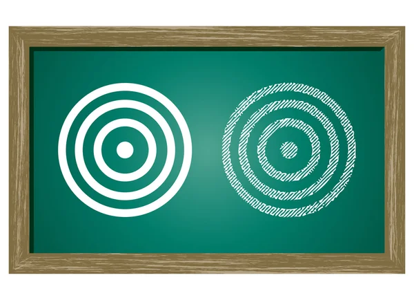 Düzenlenebilir simgesi boğa göz izole üzerinde yeşil yazı tahtası — Stok Vektör