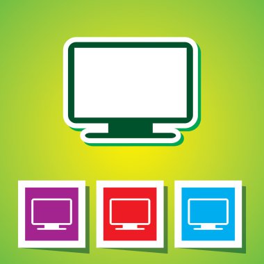 Televizyon renkli simge