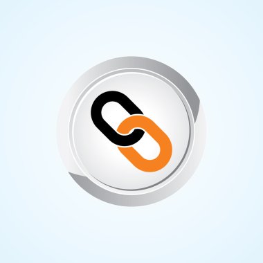 Bağlantı üstünde düğme simgesi. EPS-10.