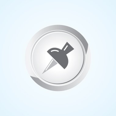 Kağıt PIN'i düğme simgesi. EPS-10.