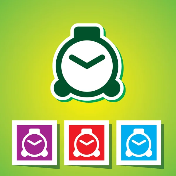 Icono colorido del reloj — Vector de stock